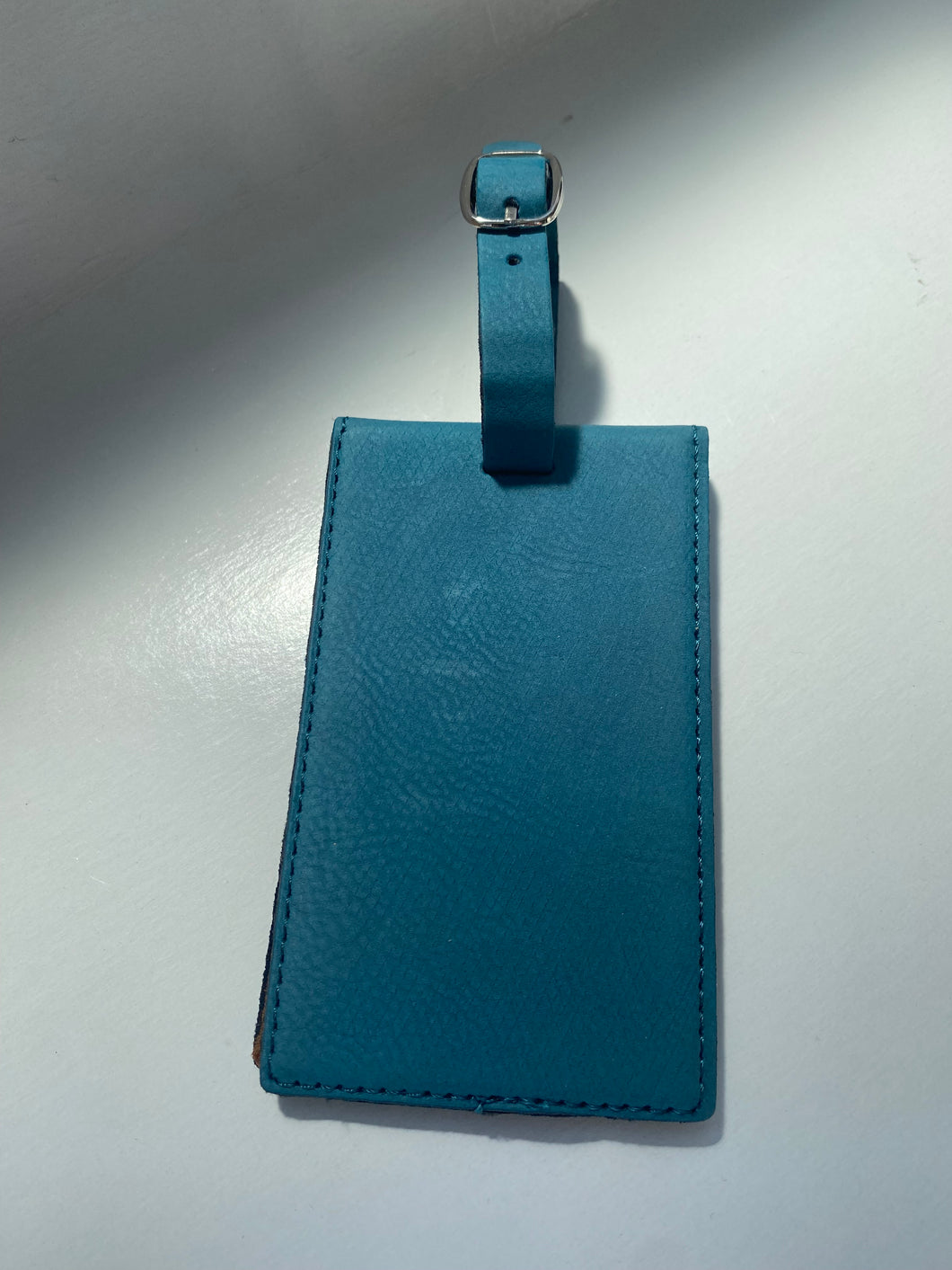 Blue Vegan Luggage Tag - Personalize it!