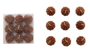 Brown Unscented Pinecone Shaped Tealights
