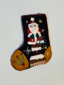 Santa - Mini Stocking Ornament